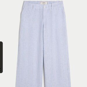 Hollister Men's Light Blue Striped Chinos